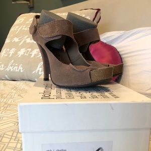 Taupe Suede Pedro Garcia Heels